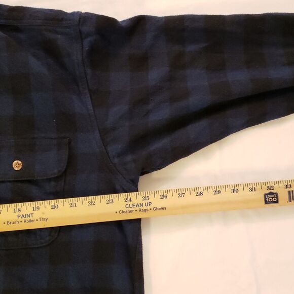 Field Stream Mens Long Sleeve Shacket Plaid Flannel Vintage XL See Measurements - Picture 8 of 9